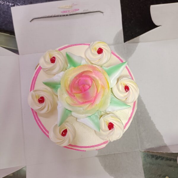 Pink and White Frosted cake (2.5 Pound) - Image 4